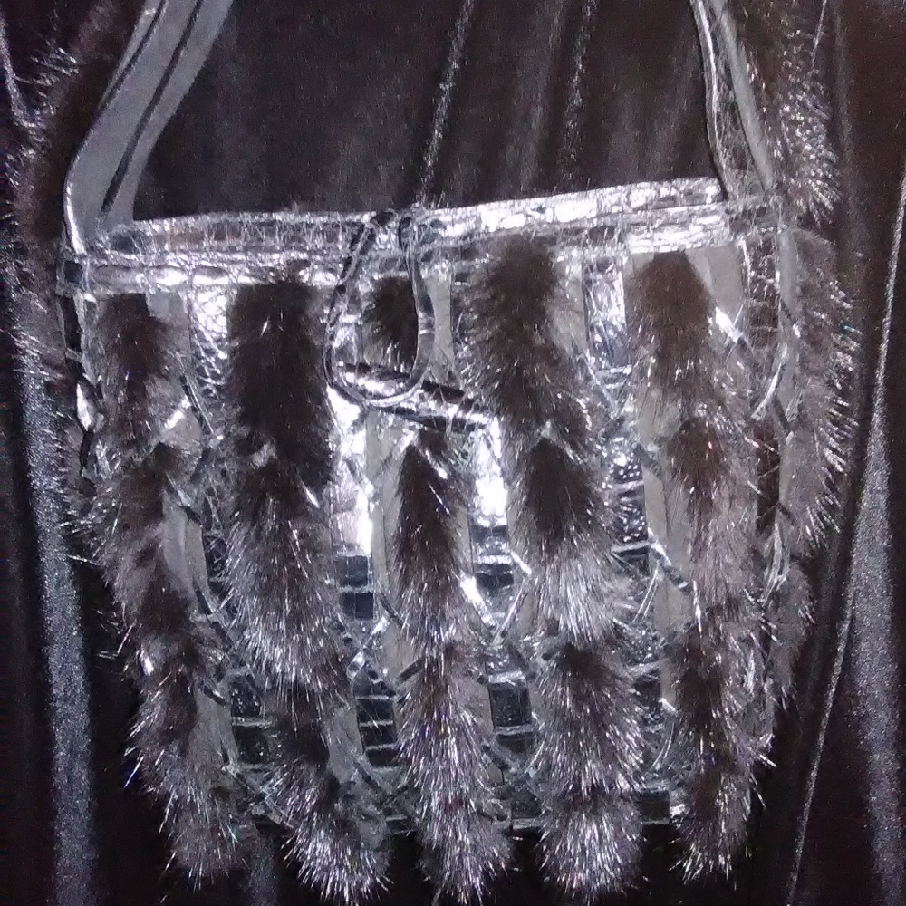 Nancy Gonzelez mink /crocodile bag